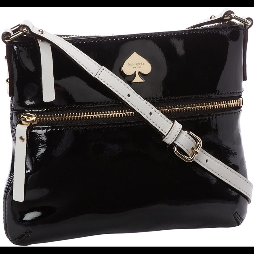 Kate Spade navy Telnet patent leather crossbody